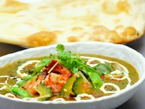 India Restaurant Tirupati_Summer special★ Shrimp and summer vegetable green curry (comes with naan or rice)