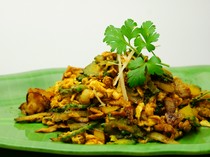 India Restaurant Tirupati_Summer special: Bitter melon and pork sabji (stir-fried dish)