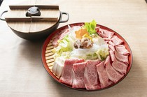 Aquatic Garden and Kyo Kaiseki Cuisine, Yakiniku, Nabe Cuisine -  Isshin_Premium Hida beef shabu-shabu or sukiyaki