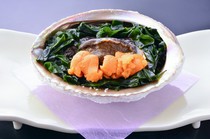 Kawajin Main Store_An example of a fish dish: "Shiogamayaki" (grilled abalone)