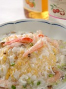  Seafood fried rice with egg white sauce 