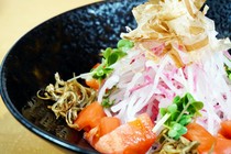 Izakaya Shishito_Colorful Japanese salad with small sardines and radish