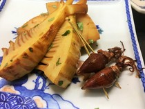 Shiki No Gochisou Mitsuiwa_Bamboo shoots and firefly squid grilled with kinome