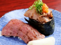 Shiki No Gochisou Mitsuiwa_Hida beef nigiri and gunkanmaki