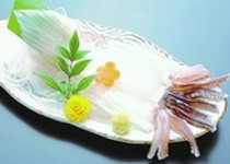 Hakodate Dining Gaya_
  Sashimi
  of Live Squid