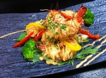 Brasserie Rakuya_"Crispy shrimp with mayonnaise in a different batter"