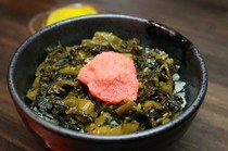 Izakaya Kumakichi_Takana and cod roe rice bowl