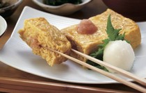 Mentai-ryori Hakata Shobo-an_ Mentaiko and egg omelet from Shobouan