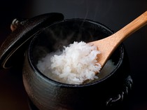 Mentai-ryori Hakata Shobo-an_A bowl of rice cooked in a pot