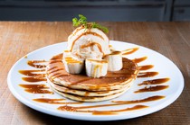 Campbell Early_[Banana Caramel Pancake] Enjoy the exquisite harmony of banana, ice cream, and a caramel sauce.