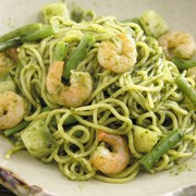 37 PASTA_Spaghetti Genovese with Shrimp, Potatoes and Green Beans