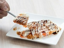 Shellfish, Shrimp and Crab_Japan's best selected egg and fluffy shrimp flat-grilled dish
