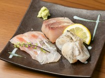 Yakitori to Sousakusumibiyaki Kokoko_The true deliciousness of fish is accentuated by its simplicity: "Three kinds of sashimi"