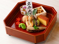 Nihonbashi Suitengu Nanatosha_The seasonal dish "Hassun Risshun Daikichi" is served in the middle of the course.