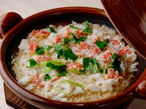 Nihonbashi Suitengu Nanatosha_"Echizen crab rice" that reflects the changing seasons