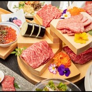 Yakiniku Hazangyu_The "Utage Course" allows you to savour the deliciousness of rare cuts of A5-ranked Japanese Black Beef and Hachiman Beef's original gourmet stone-grilled cuisine.