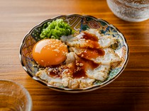 河豚料理 梅井_套餐前菜「河豚Tataki拌生蛋」