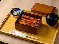 Unagi House Shinoya_Charcoal-Grilled Japanese Eel Rice Box (Premium) with Eel's Liver Soup - Each domestic eel is carefully grilled, one by one, to perfection.