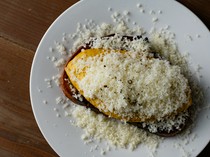 aux_Repeat customers keep coming back! "Mushroom omelette and Gruyere cheese bruschetta"