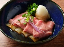 Wagyu Seihousya_Kumamoto Wagyu Akaushi Beef Shabu-Shabu with Ponzu Sauce - An exceptional dish where you can savor the robust umami flavor only lean meat possesses.