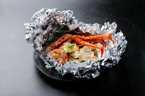  King crab baked in butter and foil 