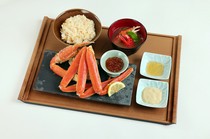  Morning Set Meal - limited to 20 guests per day. A luxurious 6 piece set including freshly boiled snow crab 
