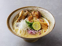  Chicken White Broth Ramen - a delicious bowl combining the fragrance of charcoal-grilled chicken along with rich white broth 