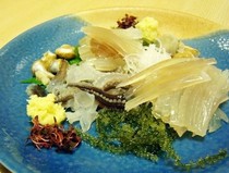 Futagoyama Shoji_Fresh "live squid sashimi" with a sweet taste that spreads with every bite