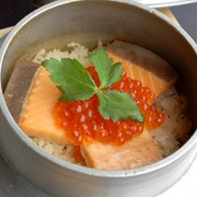 Soshu Torigin Main Branch_Salmon and salmon roe rice