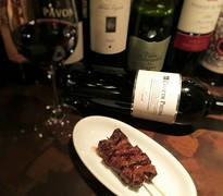 Wine Chubo Gekko_Beef skirt steak - served with a rich secret sauce! Goes great with wine!