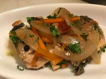 Wine Chubo Gekko_Mackerel escabeche (marinated in Nanban sauce)