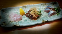 Sanukiya_Today's recommended fresh fish sashimi - sashimi eaten without soy sauce