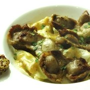 Spiedino Fuggi_Gizzard confit with cabbage and bagna cauda