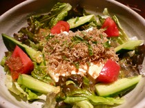 Sakana Ryori Rokkon_Tofu and small sardine salad