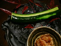 Sakana Ryori Rokkon_Cucumber and Kinzanji miso 