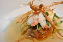 La Coccola_Sauteed thread snapper with snow crab jus. From the course menu