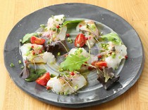 Haru Dining_"Today's Carpaccio" is a refreshing dish that is also recommended as an appetizer. *The image is an example. Tokushima Prefecture stonefish.