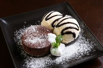 Dining Bar YZ_Loaded with chocolate! Chocolate fondant served with vanilla ice cream