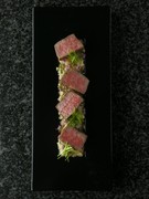 Mutsukari_The melt-in-your-mouth taste is appealing! "Charcoal-grilled Ishigaki beef with grated radish"