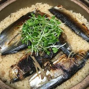 Sakanaya Ichiba Shokudo_"Sanma clay pot rice" is a delicious dish made with fatty seasonal fish.