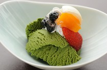 Kagurazaka Bettei Torijaya_Homemade matcha ice cream