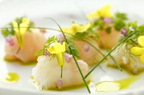 Ristorante Hamazaki_"Crudo of spiny lobster and flounder with seasonal herbs"