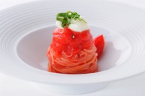 Ristorante Honda_Chilled Sweet Tomato Capellini with Mozzarella Cheese