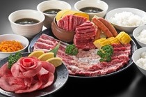 包廂燒肉　亞李蘭別邸　別府店　　　_行家的三道拚盤