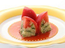 Restaurant Mona Lisa Ebisu Branch_A course dish, "Tomato Rosace", a specialty that has been available since the restaurant first opened