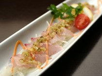 Roppakuya KADO_Today's fresh fish carpaccio - homemade rabicotto sauce -