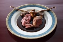 Restaurant Tani_Roast squab in salmis sauce. Stock from the squab gives it an exceptional savory flavor.