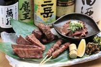  Assorted grilled dishes (2 or more servings) - Enjoy charcoal grilled beef tongue cuts and hanging tenderloins 