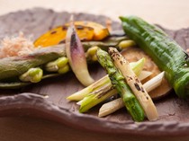 Fujiya Kyoshoku_Seasonal Grilled Vegetables: enjoy the seasonal flavor to your heart's content.