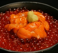 Otaru Masazushi Main Branch_Sea urchin and salmon roe rice bowl